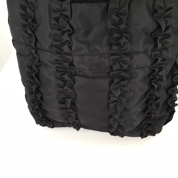 Banana Republic Black Ruffled Tote - Picture 3 of 7